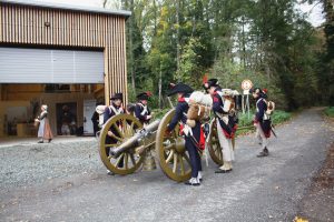 Historische Artilleriesoldaten