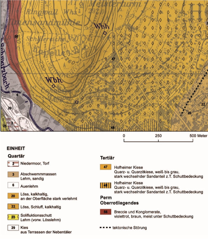 Geologische Karte des Kapellenberges